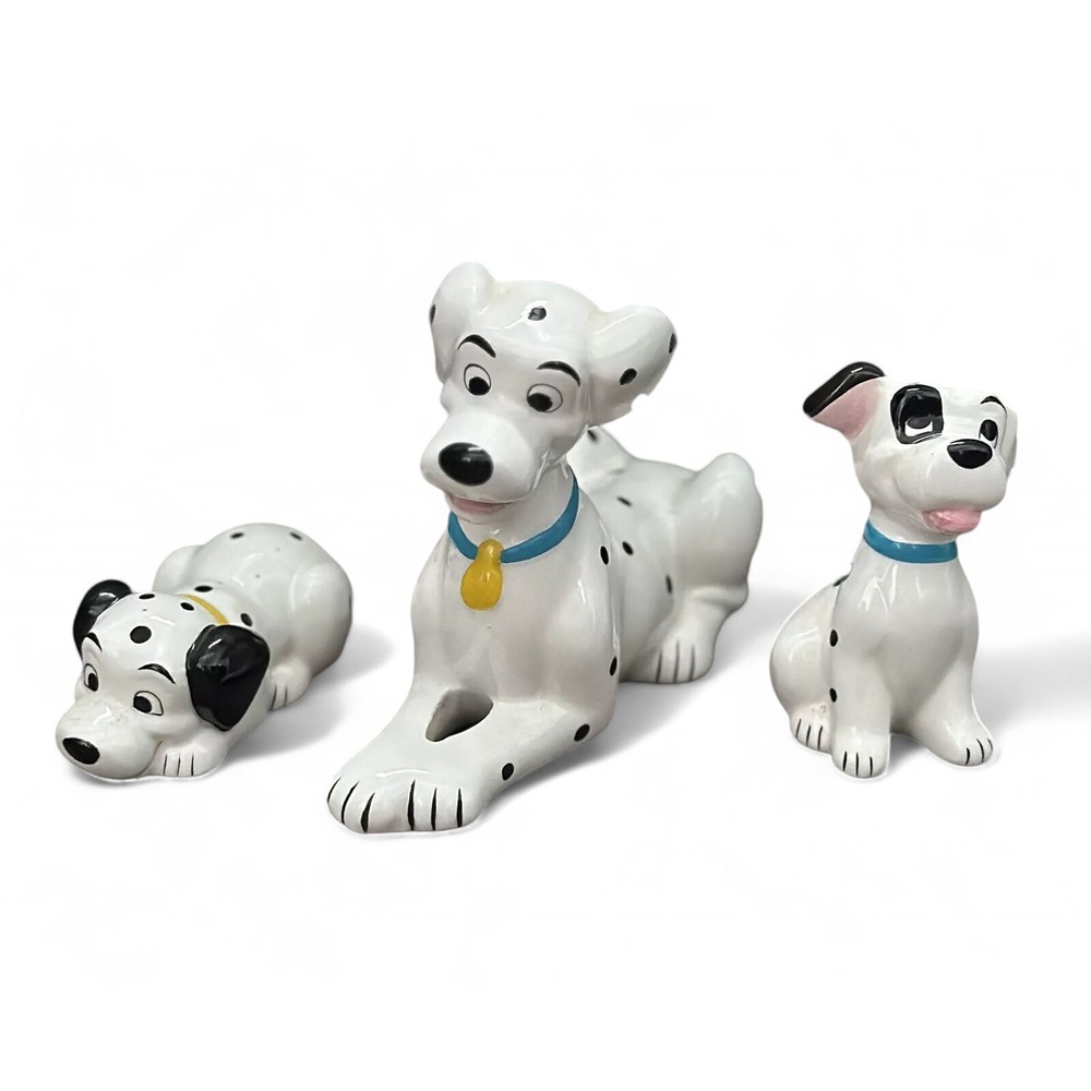 Vintage Ceramic Dalmatian Dog Figurines 101 Dalmatians Inspired Collectible Set